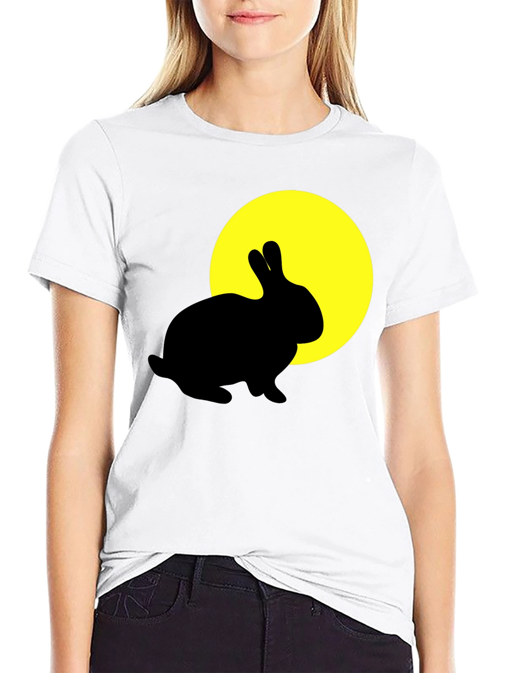 Rabbit Moon Graphic T-Shirt