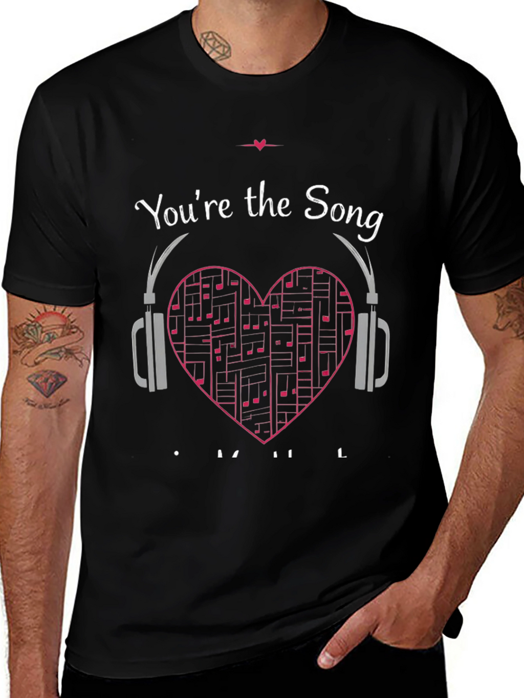 Youre the Song T-Shirt Music Heart Headphones Graphic Tee