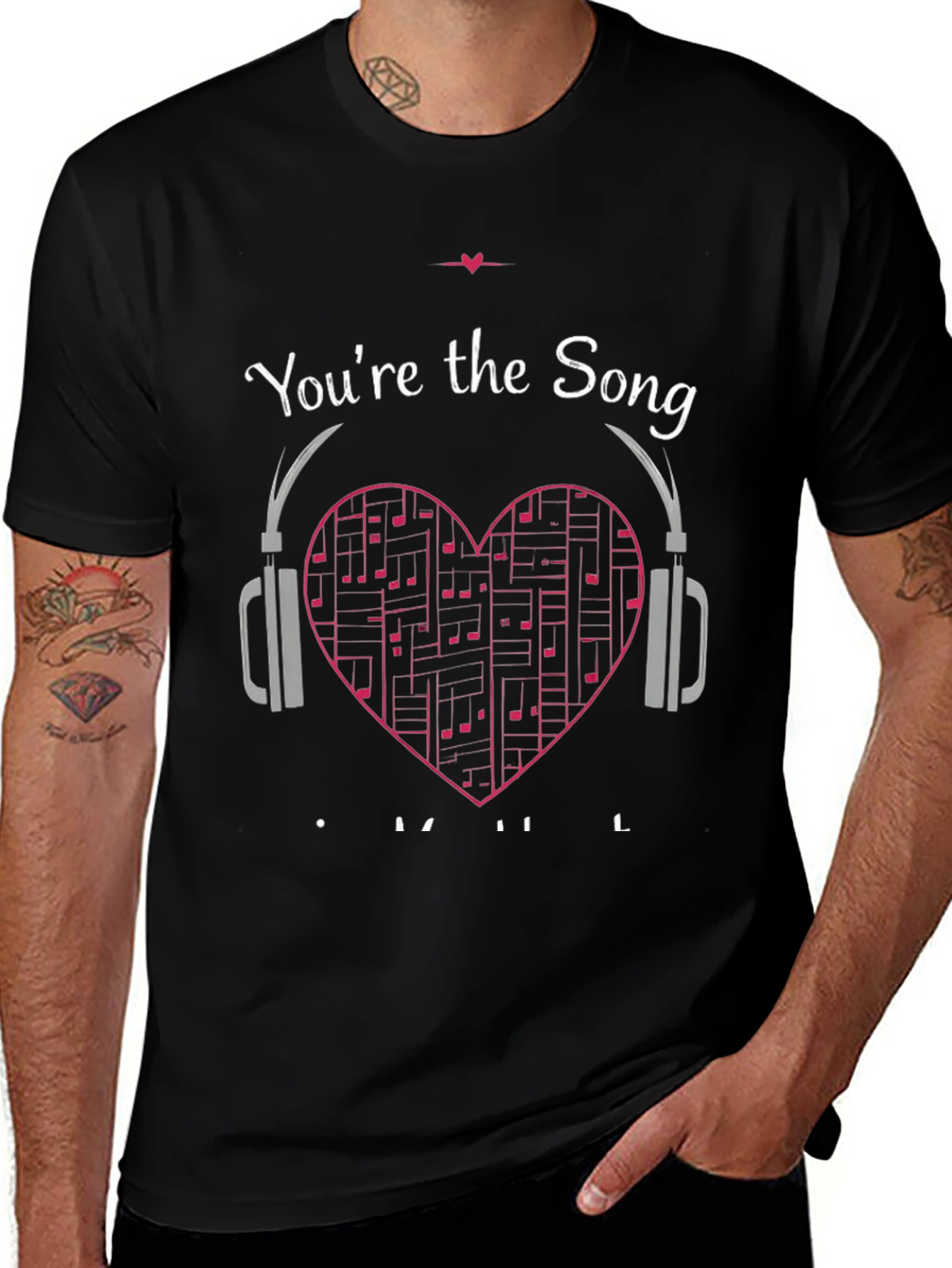 Youre the Song T-Shirt Music Heart Headphones Graphic Tee