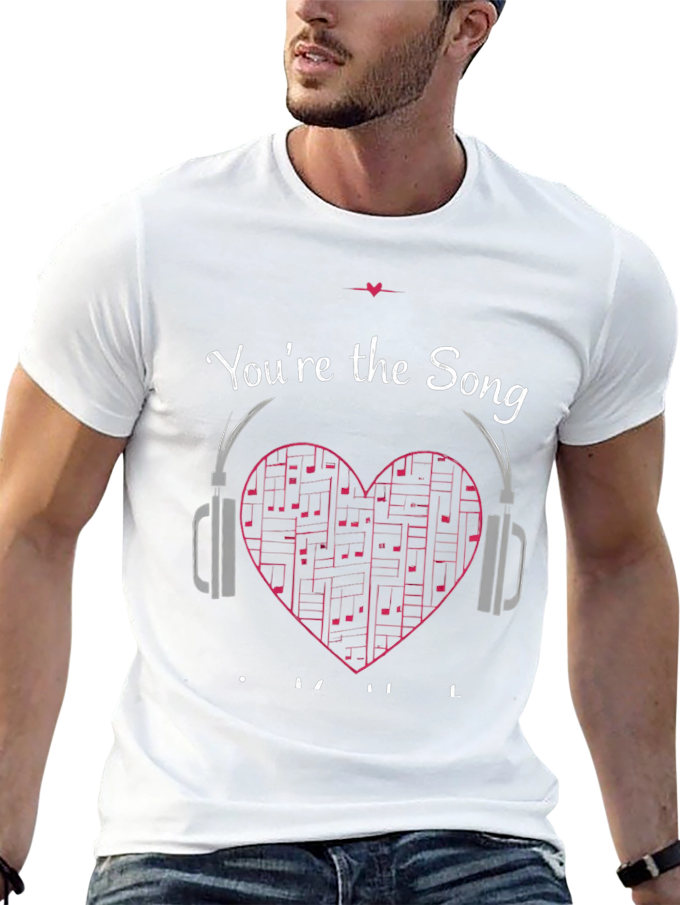 Youre the Song T-Shirt Music Heart Headphones Graphic Tee