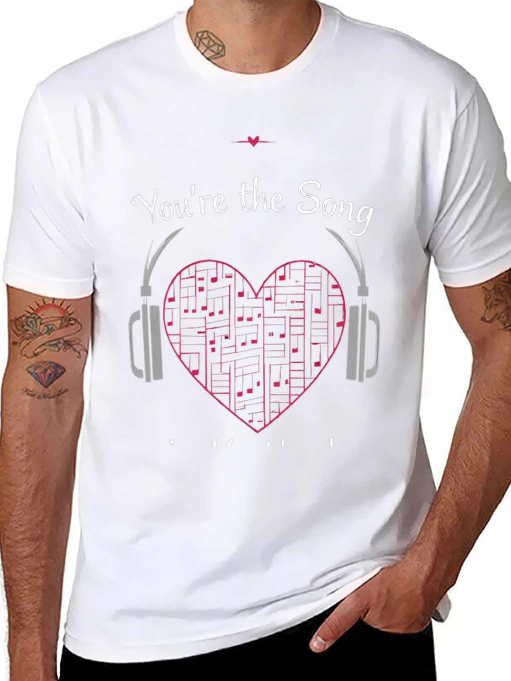 Youre the Song T-Shirt Music Heart Headphones Graphic Tee