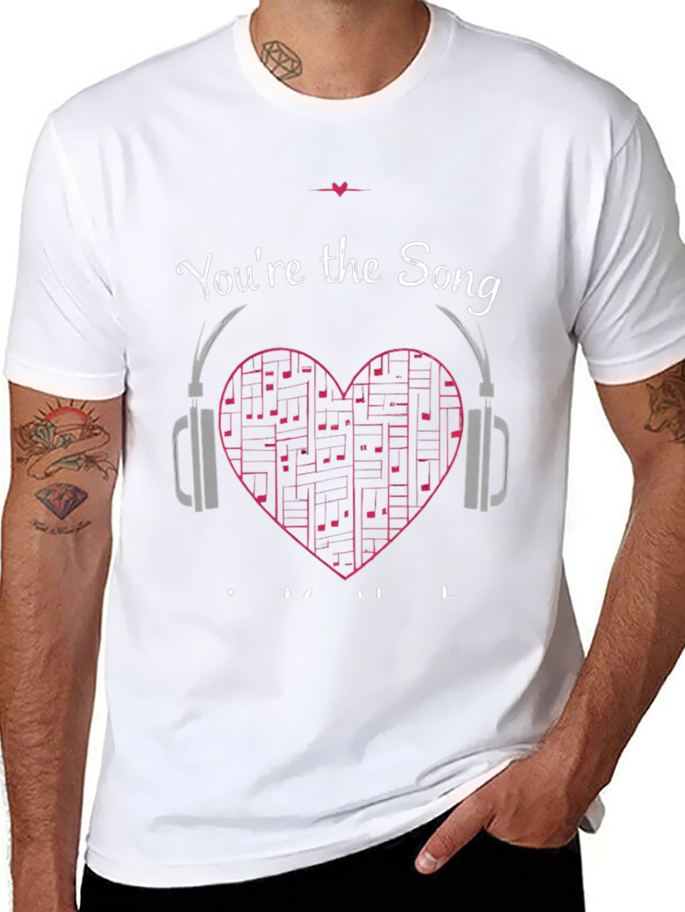 Youre the Song T-Shirt Music Heart Headphones Graphic Tee