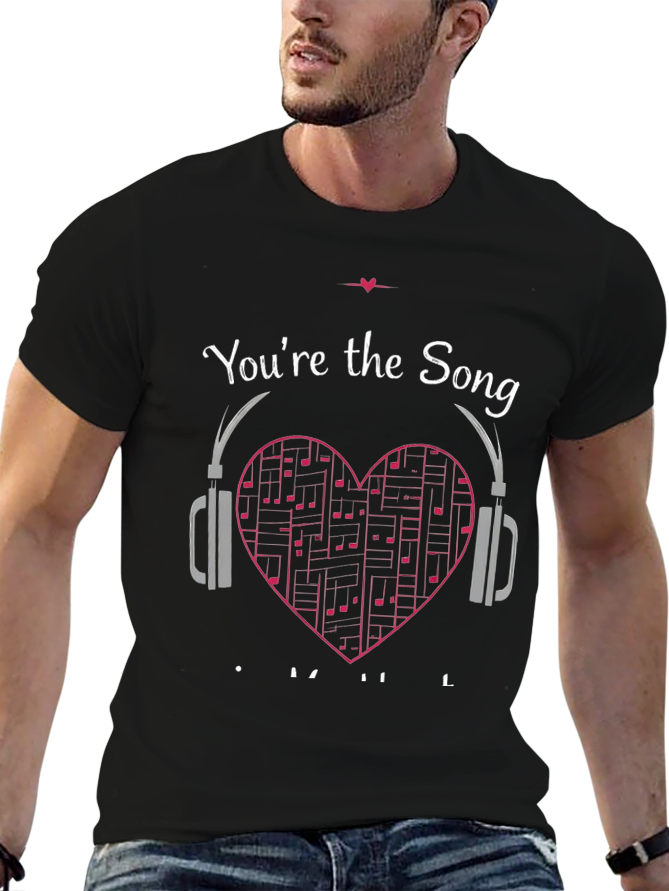 Youre the Song T-Shirt Music Heart Headphones Graphic Tee