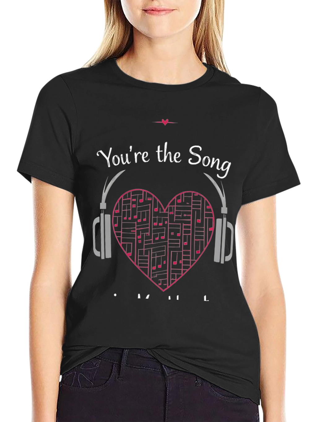 Youre the Song T-Shirt Music Heart Headphones Graphic Tee