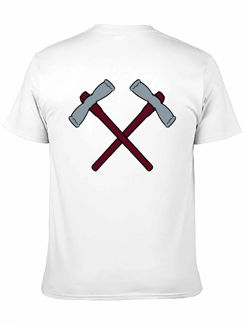 Crossed Axes Graphic Tee - Black Crew Neck