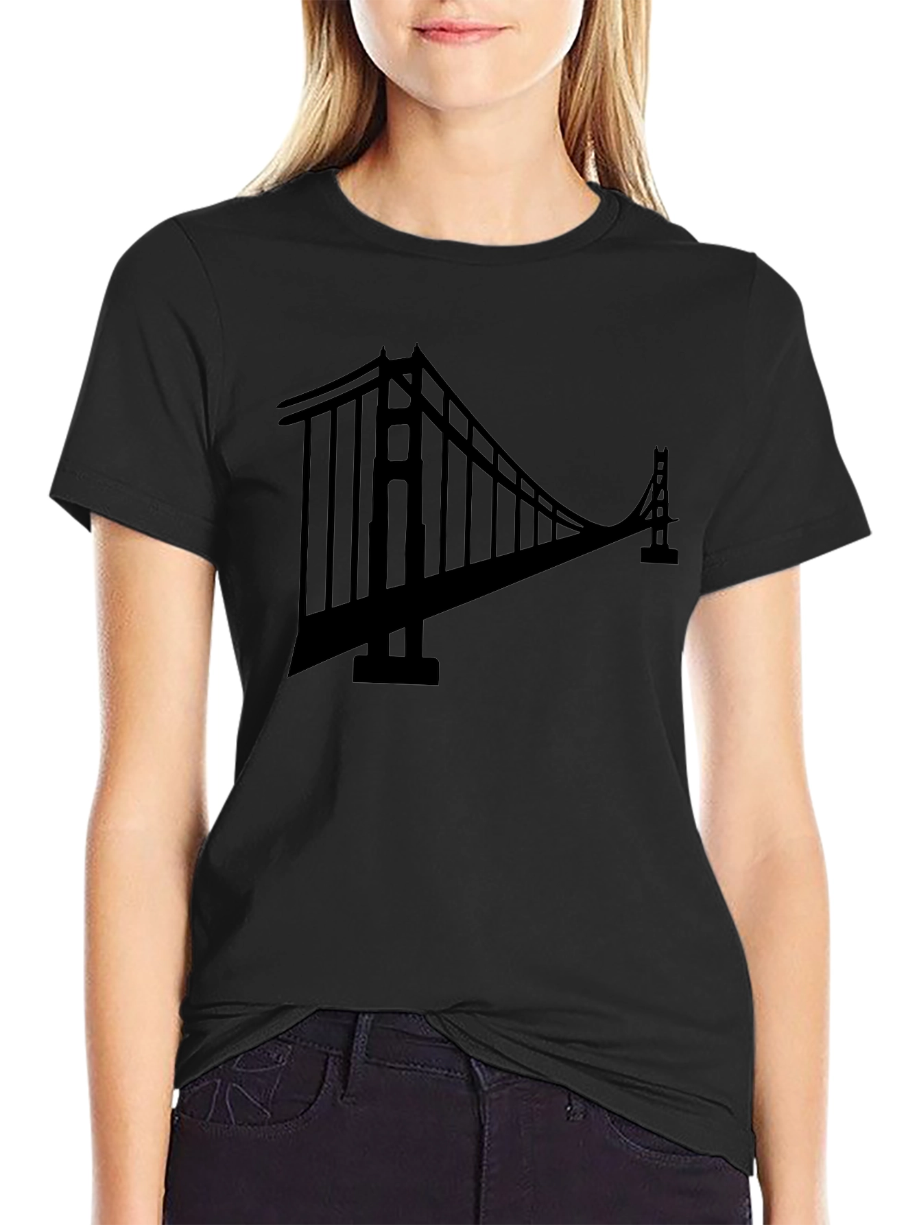 Golden Gate Bridge Black Graphic Tee