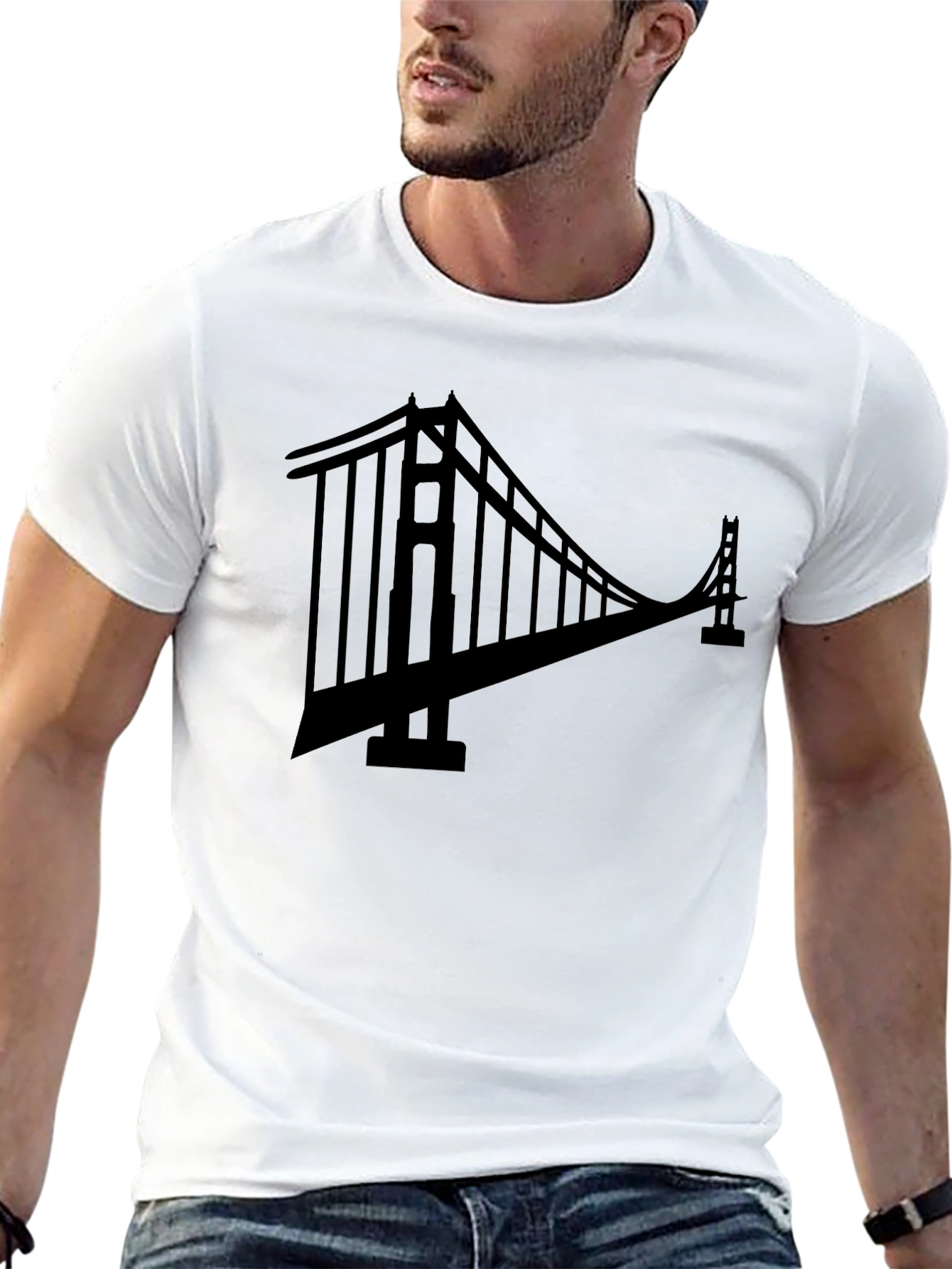 Golden Gate Bridge Black Graphic Tee