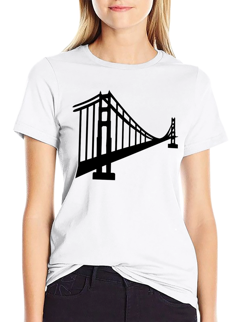 Golden Gate Bridge Black Graphic Tee