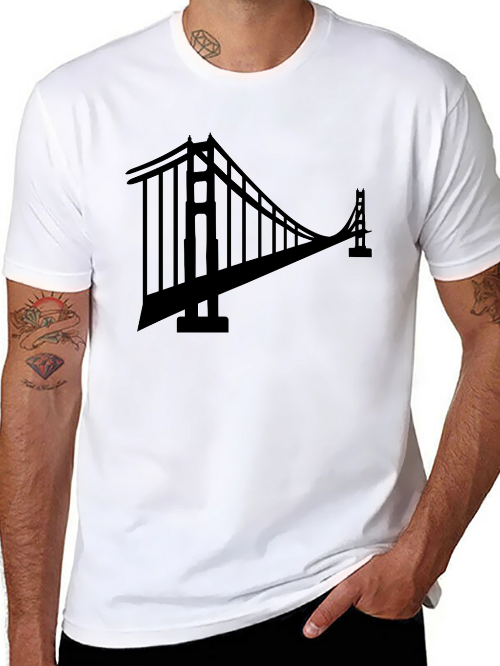 Golden Gate Bridge Black Graphic Tee