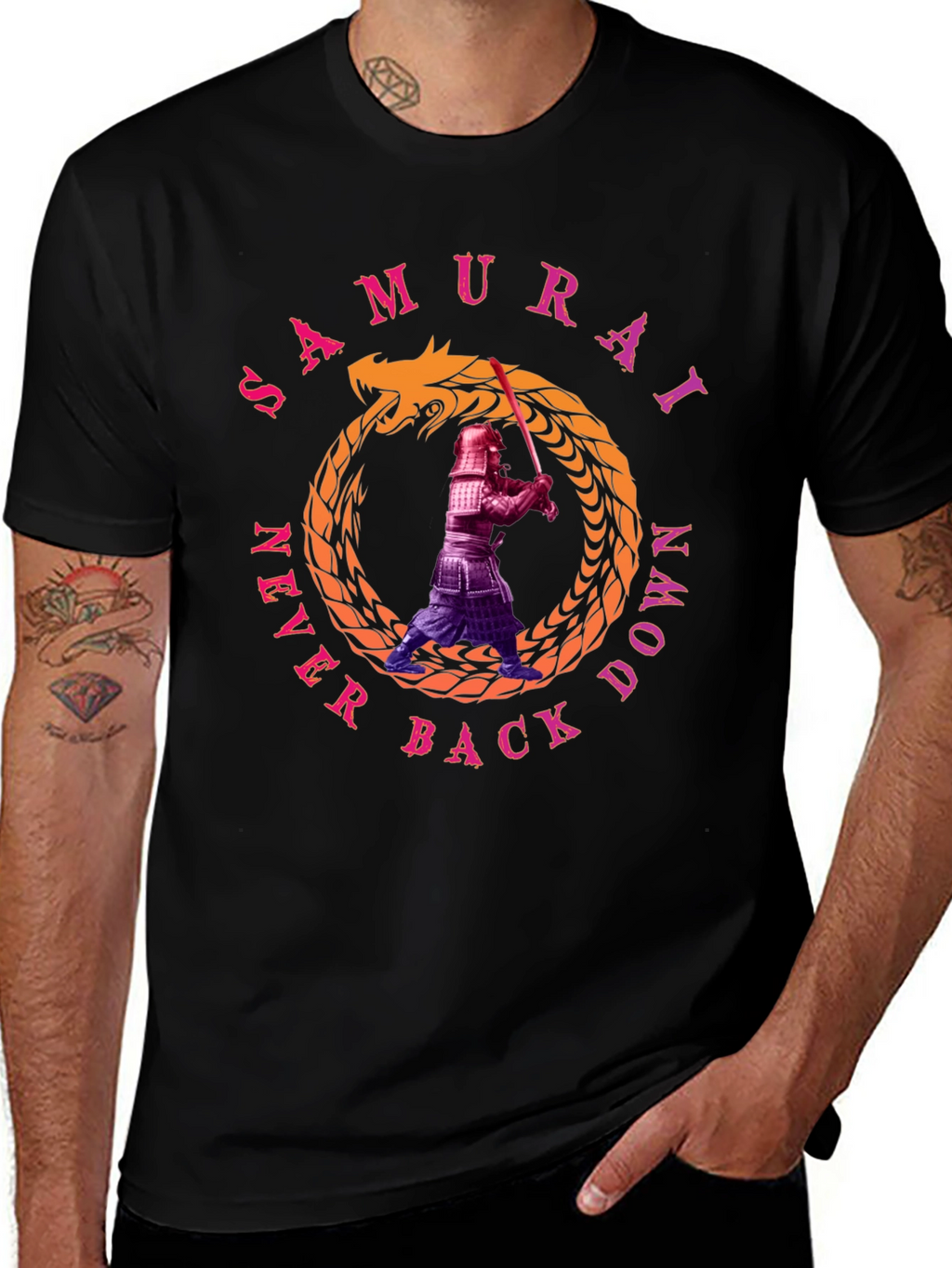 Samurai Never Back Down T-Shirt