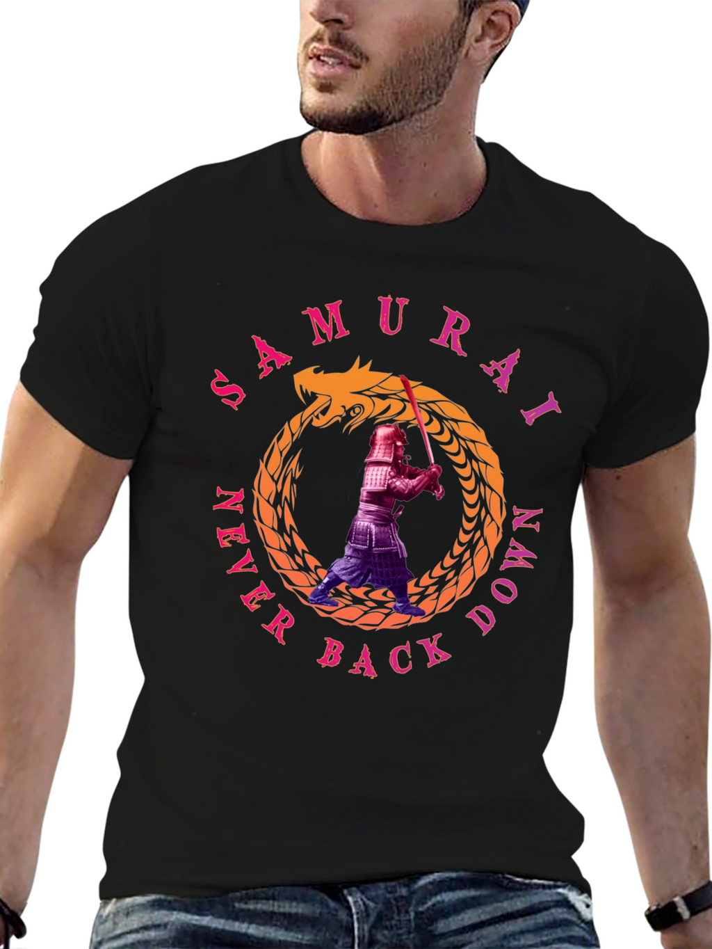 Samurai Never Back Down T-Shirt