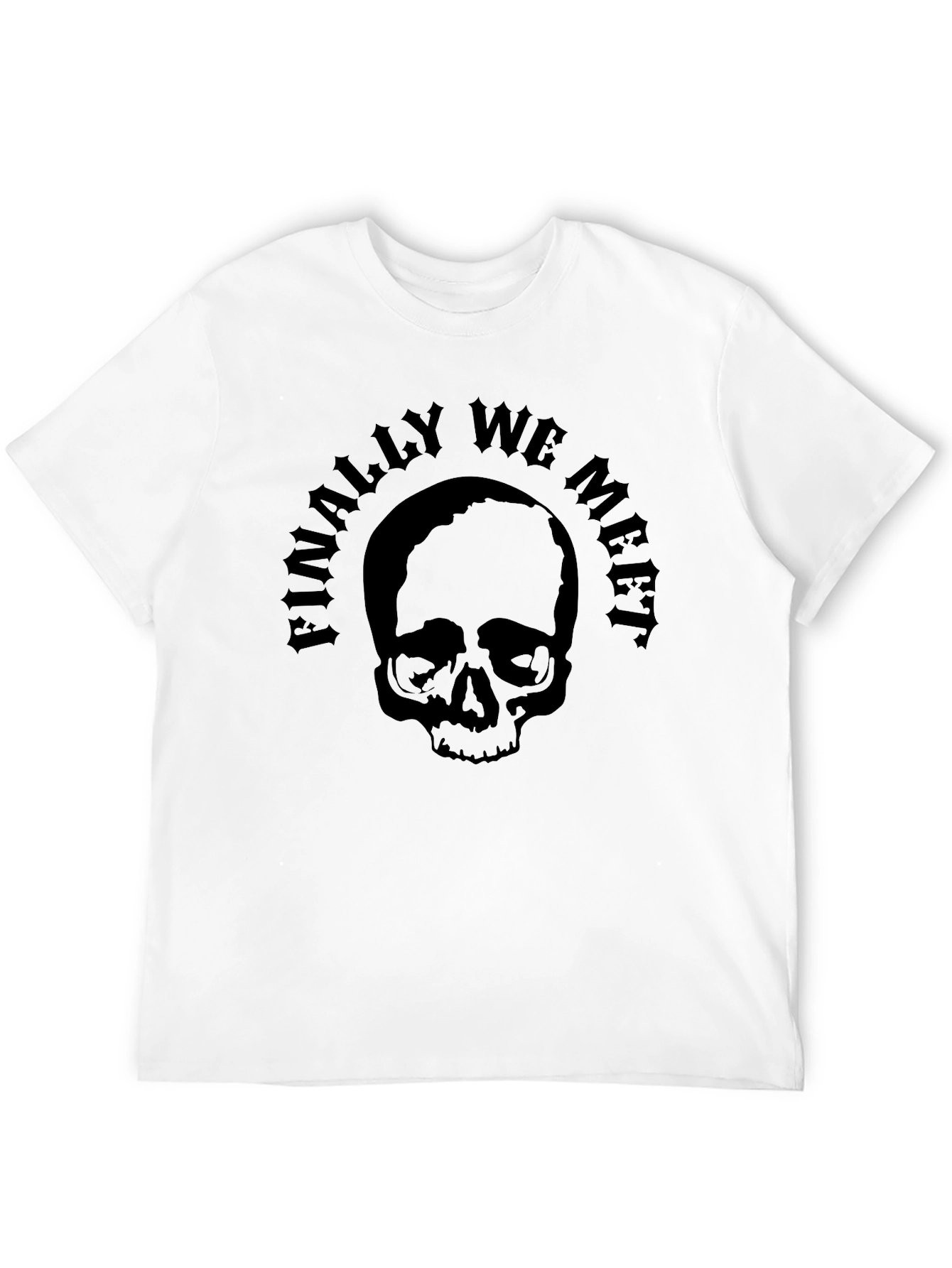 Skull Finally We Meet Black T-Shirt