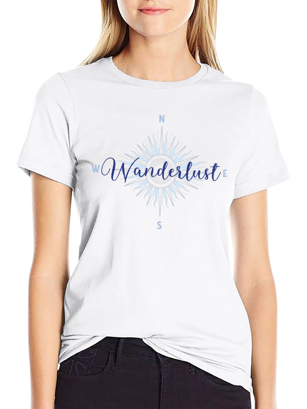 Wanderlust Compass Graphic Tee - Black