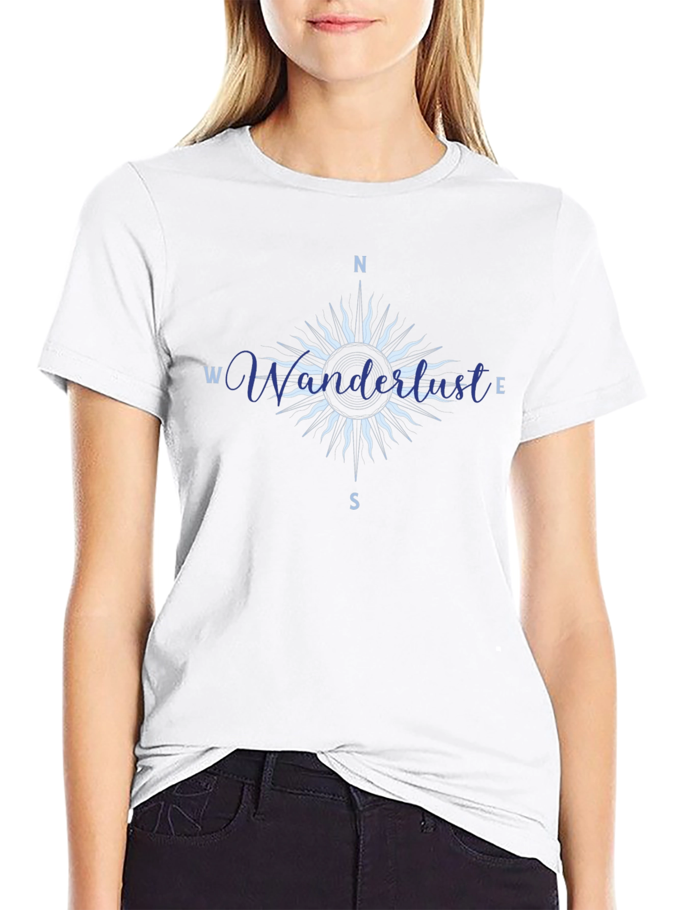 Wanderlust Compass Graphic Tee - Black