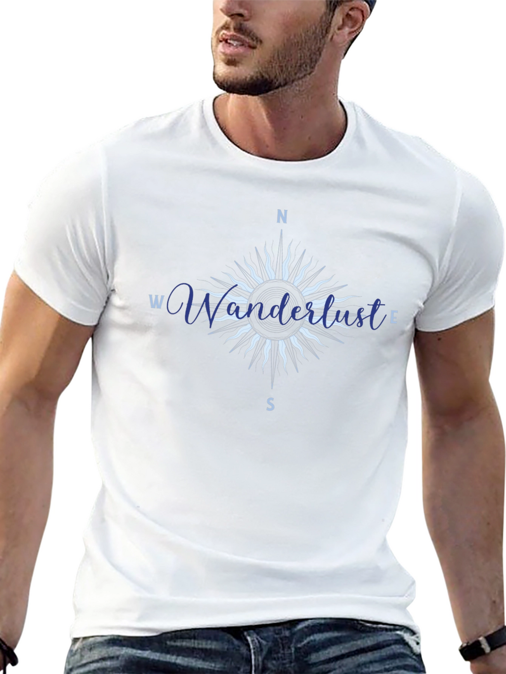 Wanderlust Compass Graphic Tee - Black