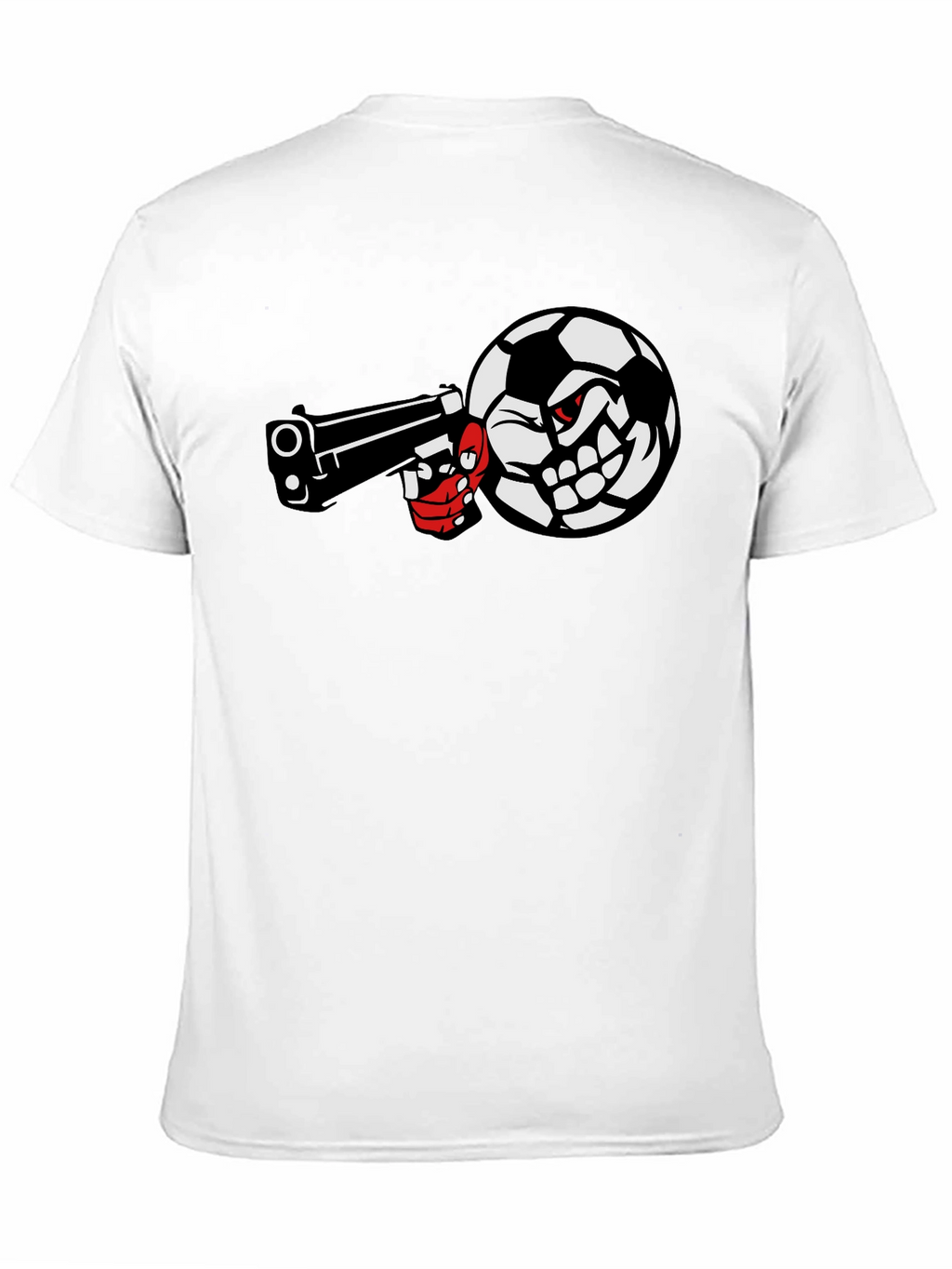 Soccer Ball Pistol Black Graphic Tee