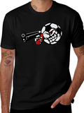Soccer Ball Pistol Black Graphic Tee