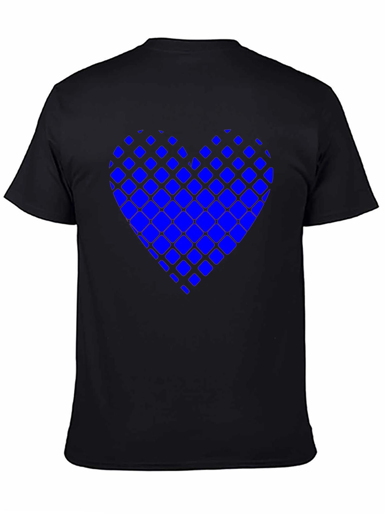 Modern Grid Heart Tee - Stylish Casual Wear