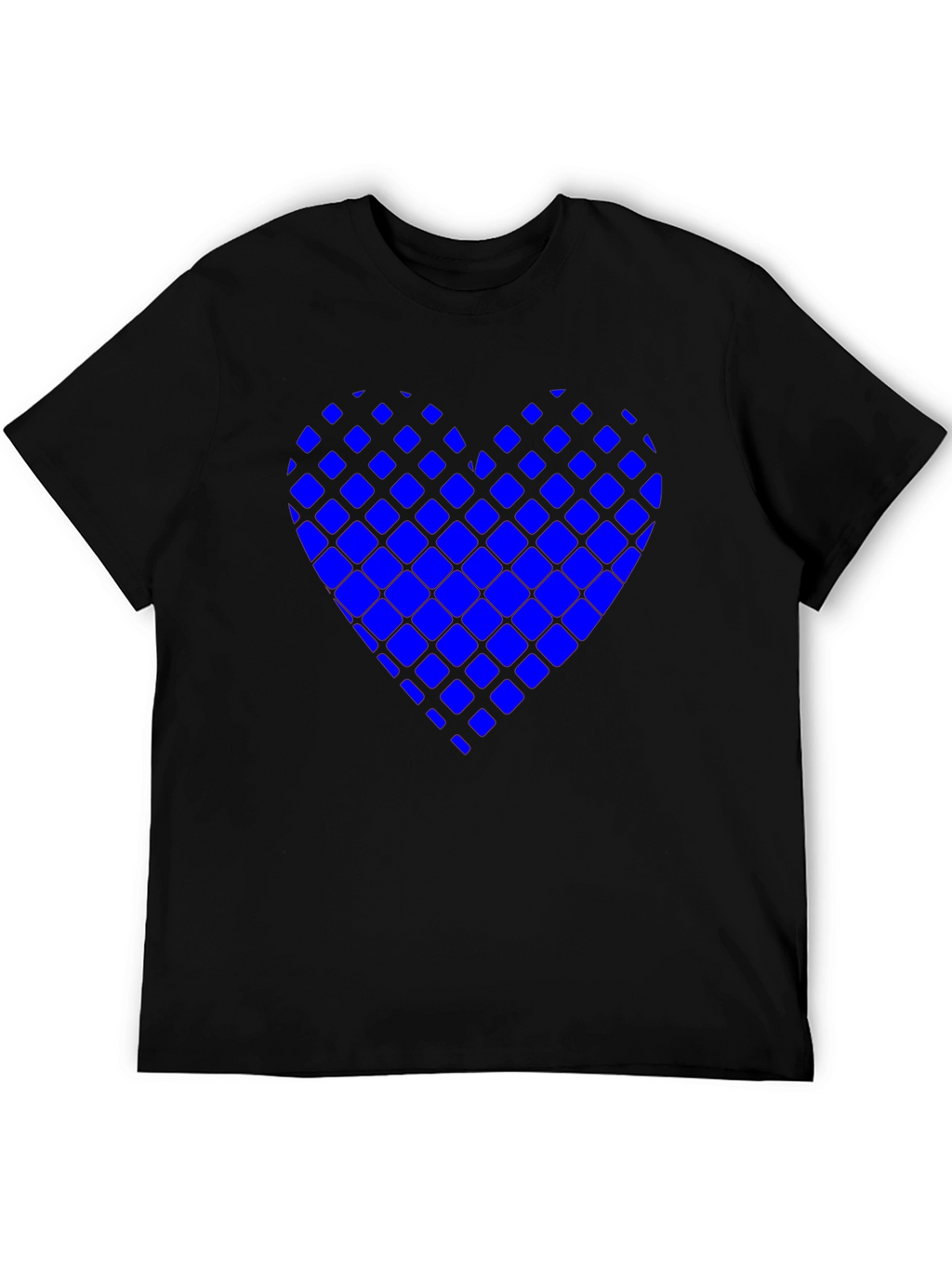 Modern Grid Heart Tee - Stylish Casual Wear