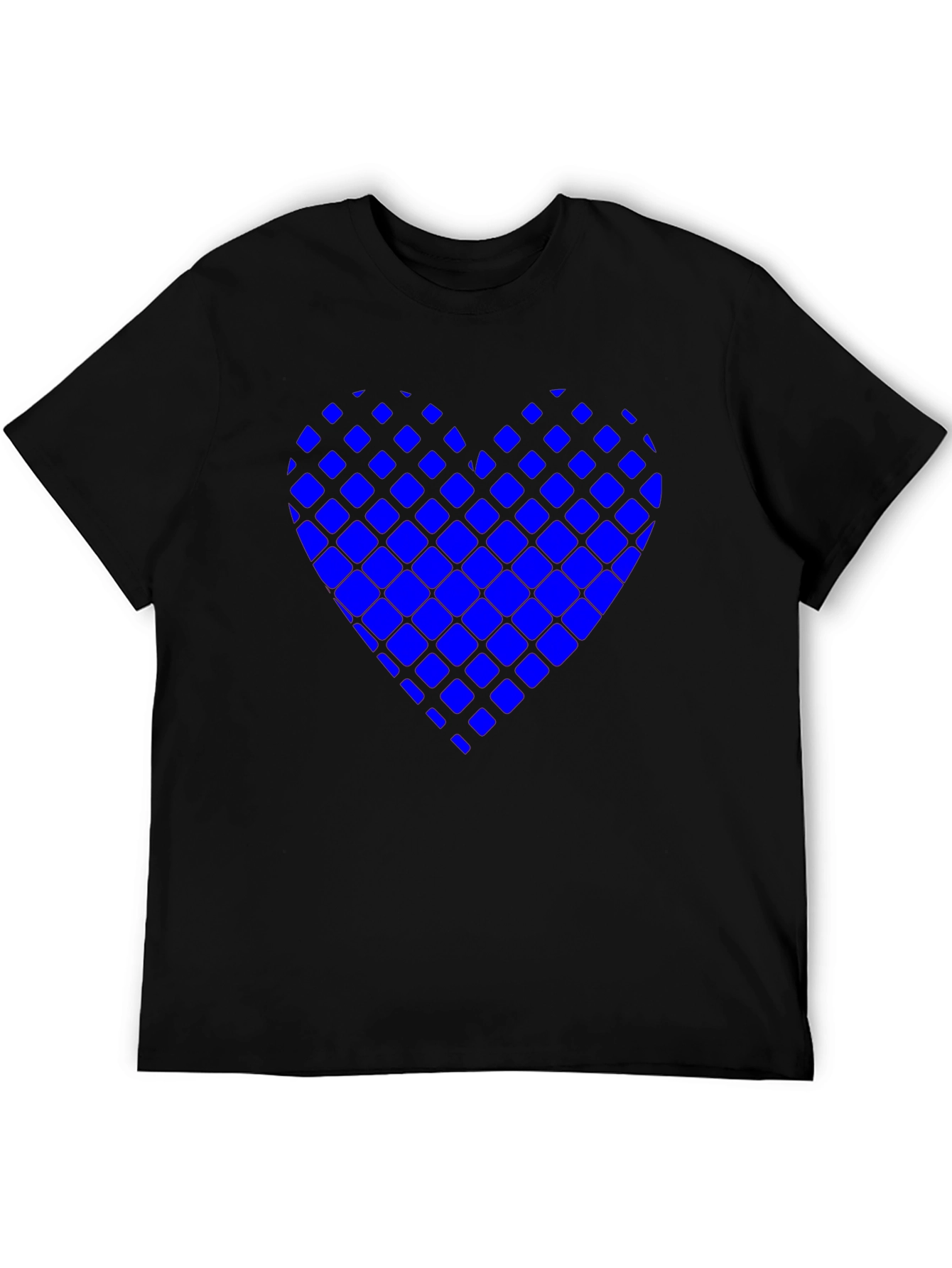 Modern Grid Heart Tee - Stylish Casual Wear