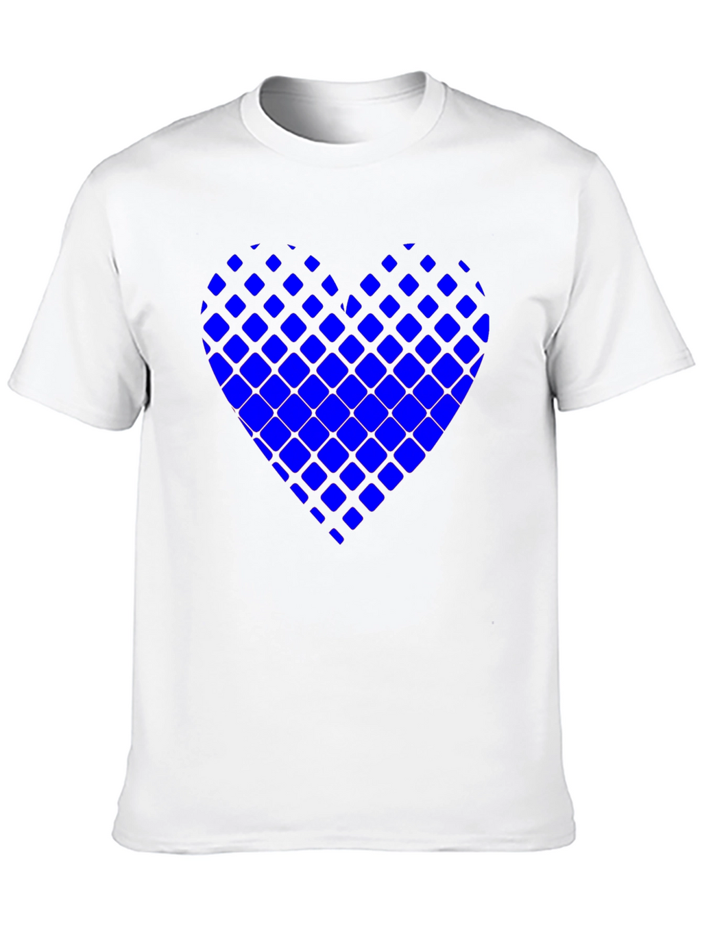 Modern Grid Heart Tee - Stylish Casual Wear