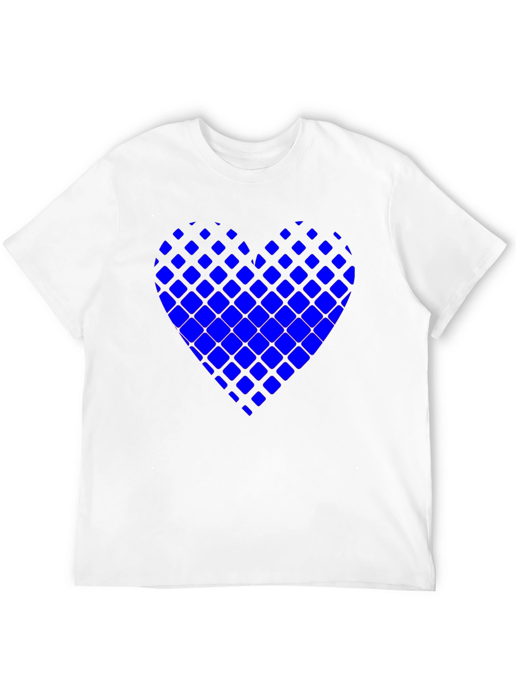 Modern Grid Heart Tee - Stylish Casual Wear
