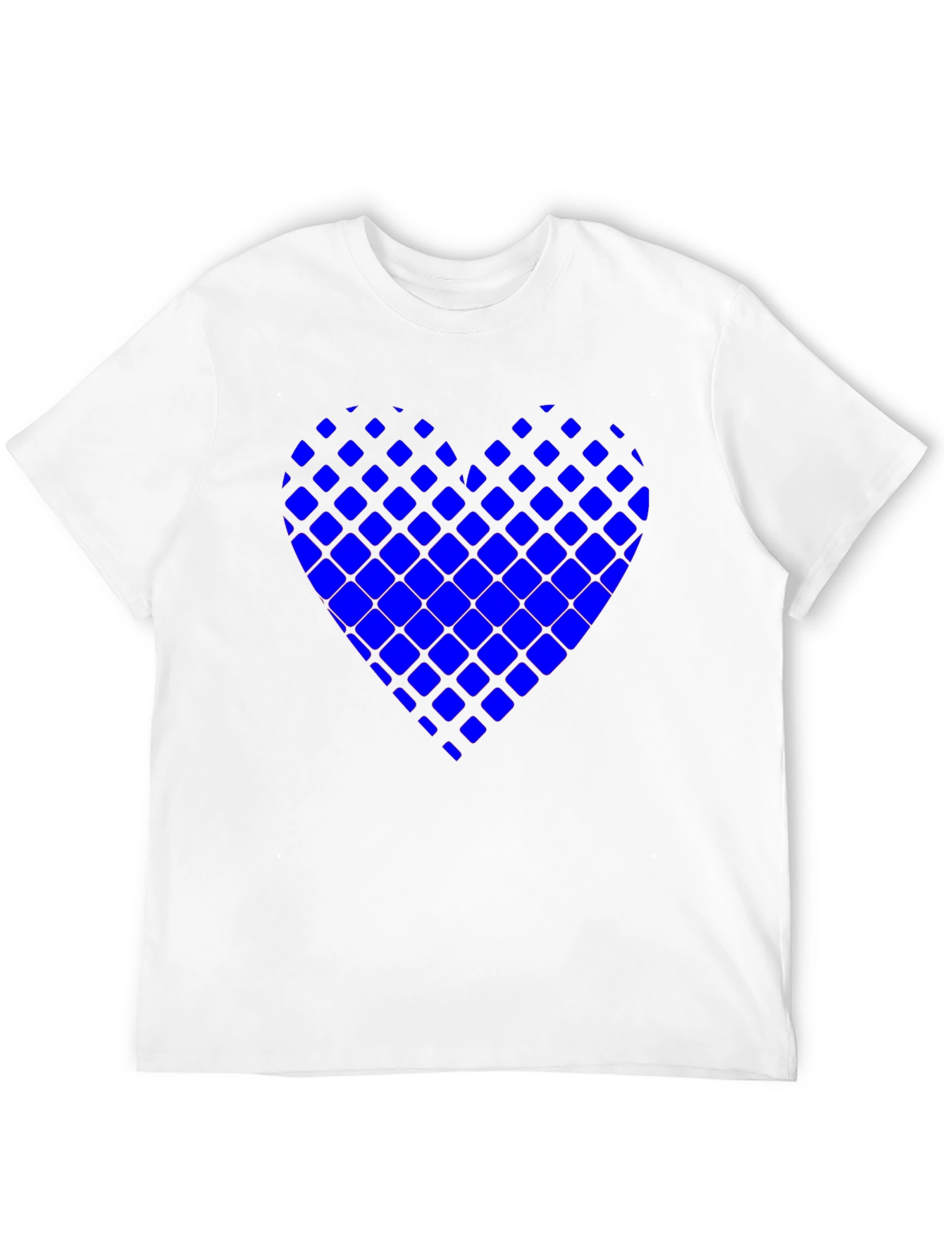 Modern Grid Heart Tee - Stylish Casual Wear