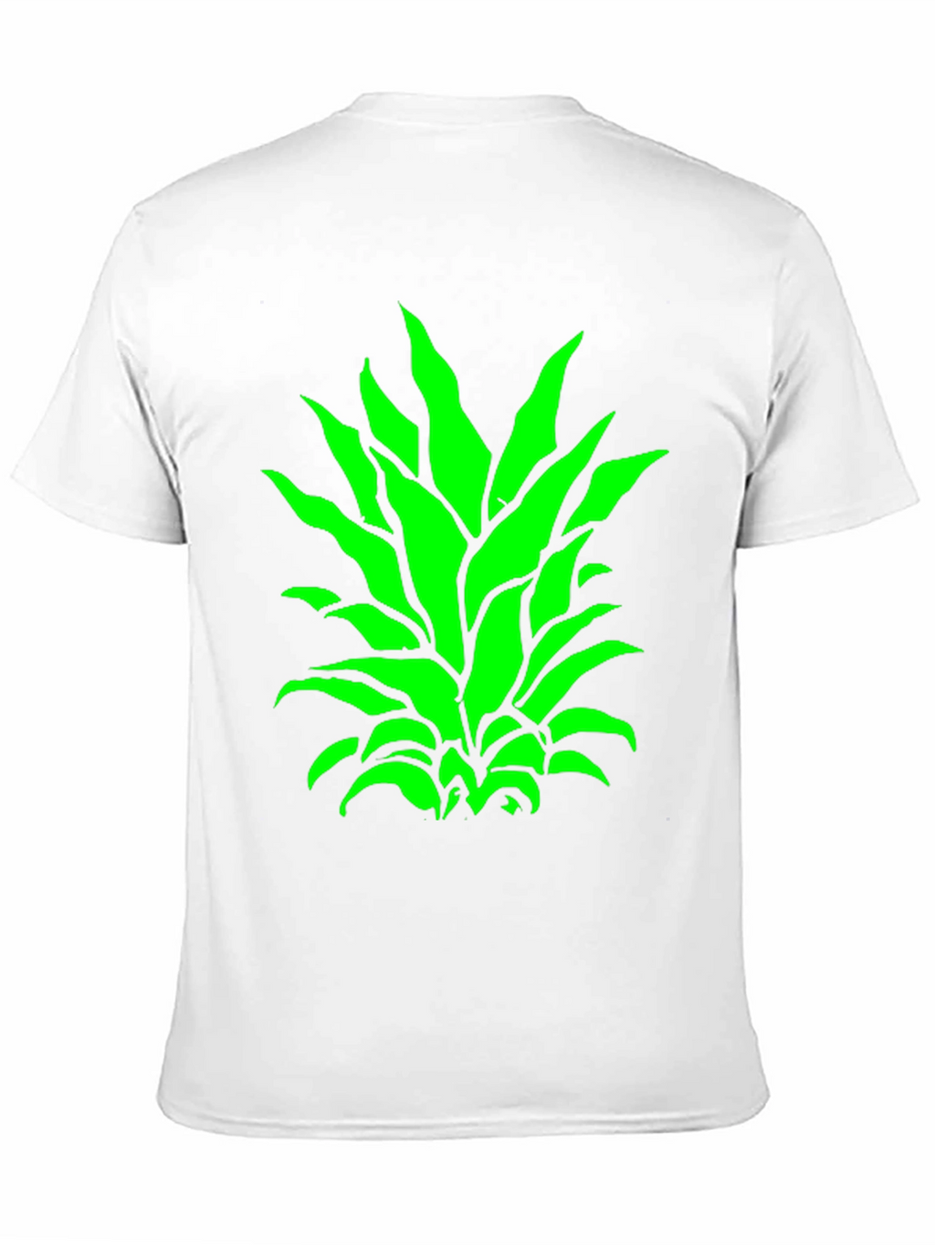 Green Pineapple Top Black T-Shirt