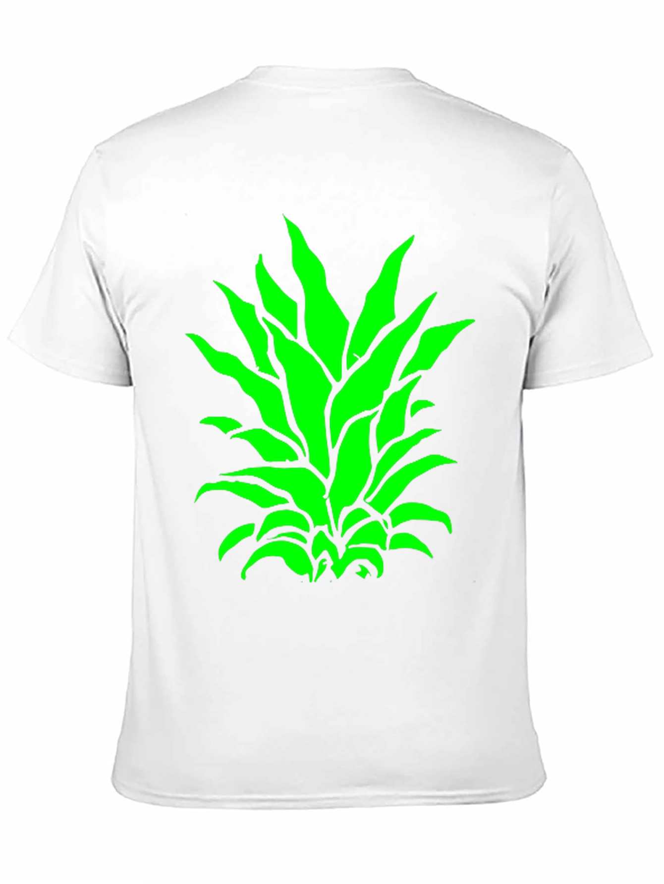 Green Pineapple Top Black T-Shirt