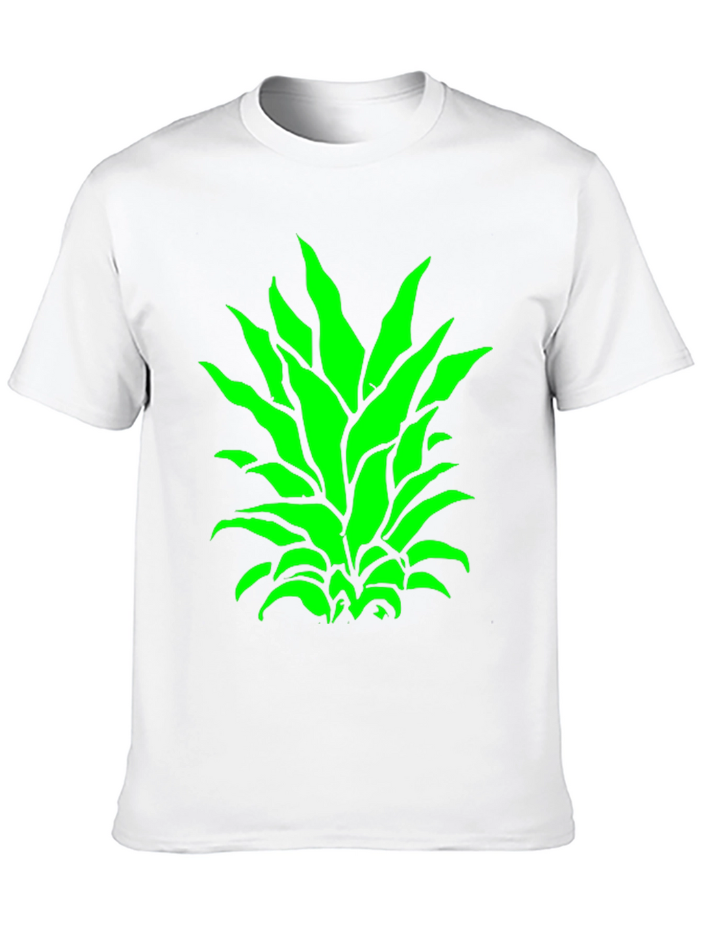 Green Pineapple Top Black T-Shirt