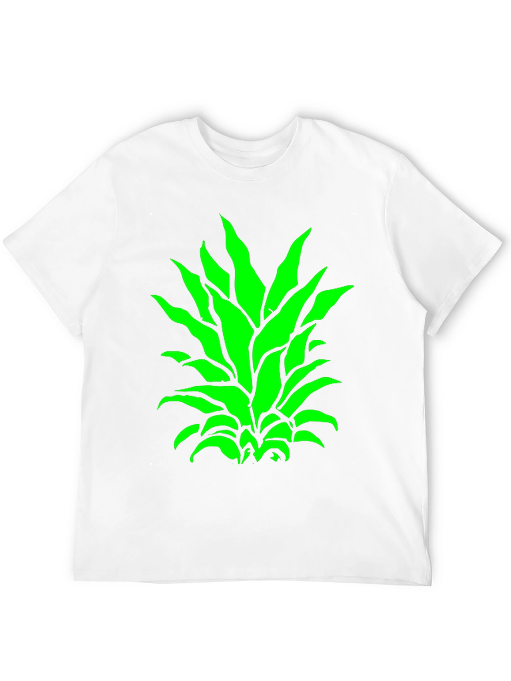 Green Pineapple Top Black T-Shirt