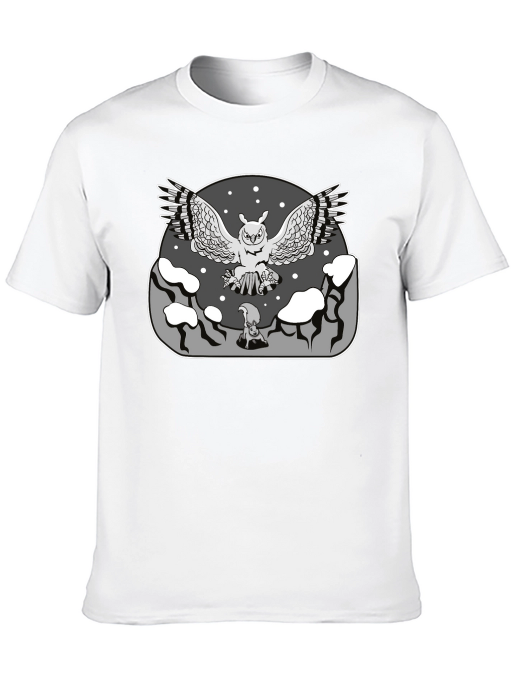 Owl vs Squirrel Graphic T-Shirt