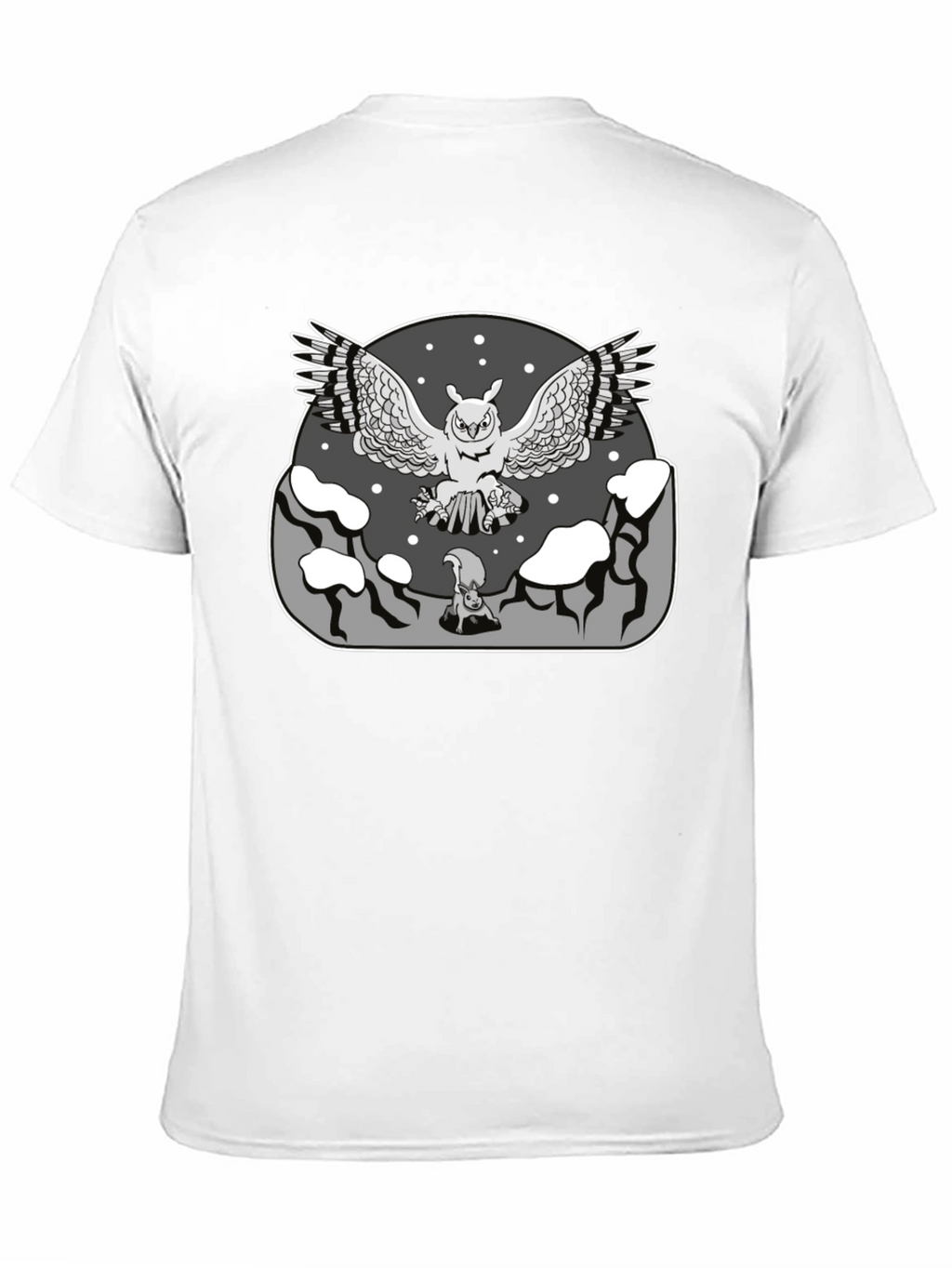 Owl vs Squirrel Graphic T-Shirt