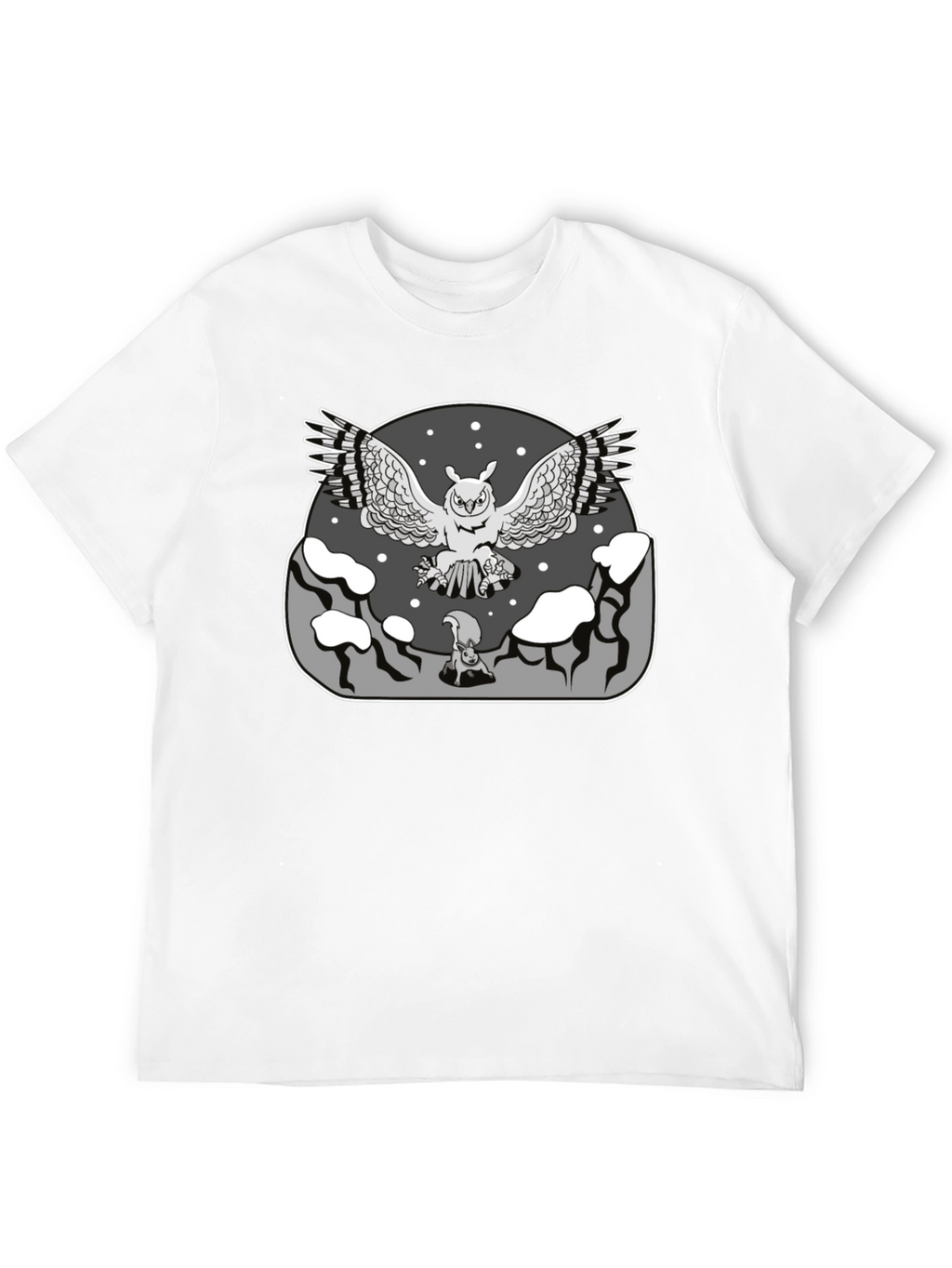 Owl vs Squirrel Graphic T-Shirt