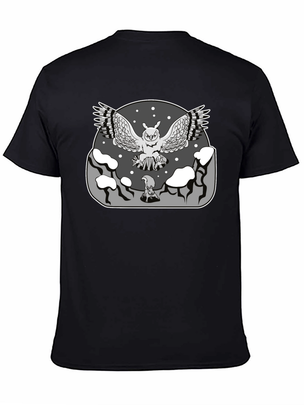 Owl vs Squirrel Graphic T-Shirt
