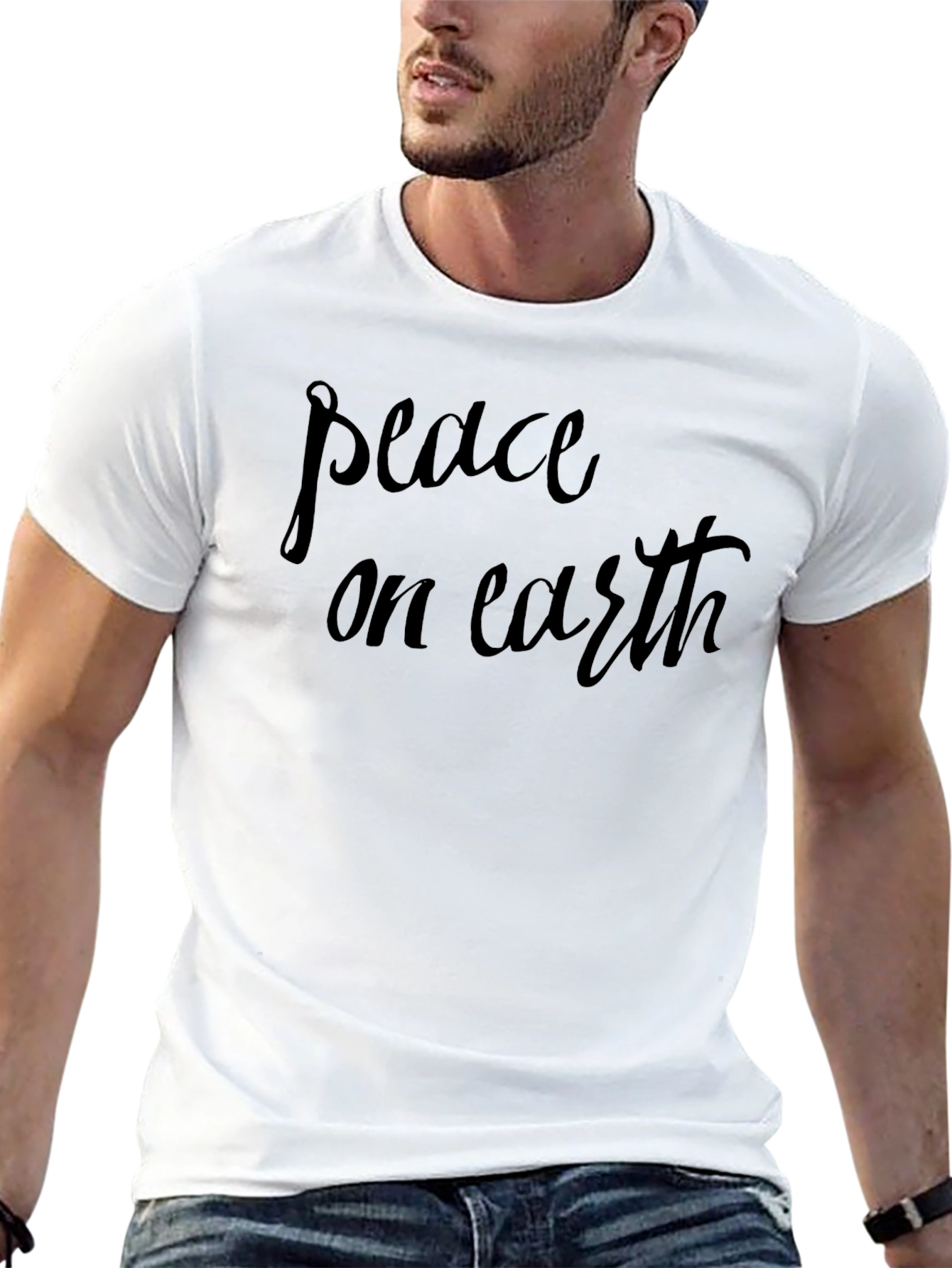Peace on Earth Black Graphic Tee