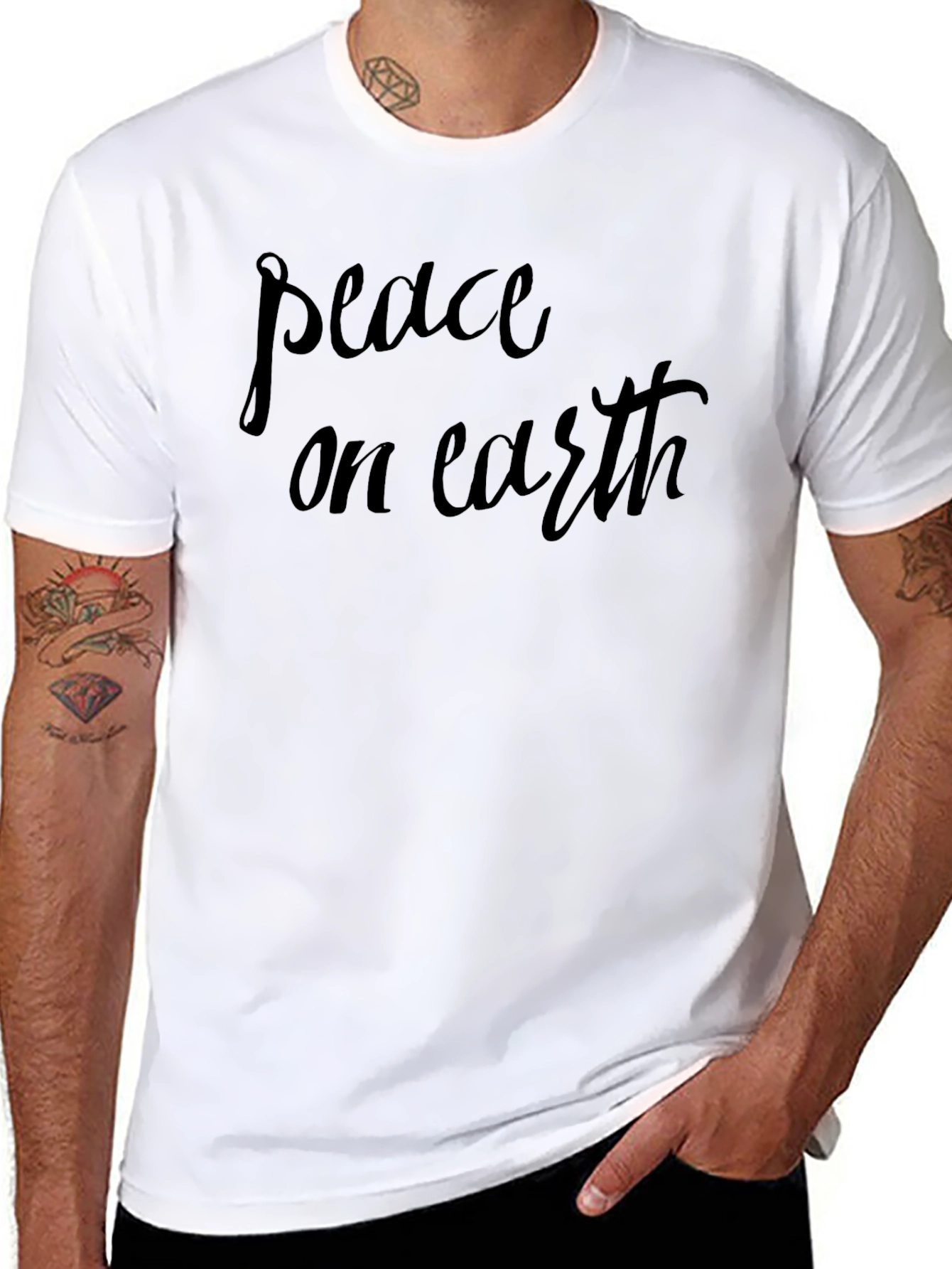 Peace on Earth Black Graphic Tee