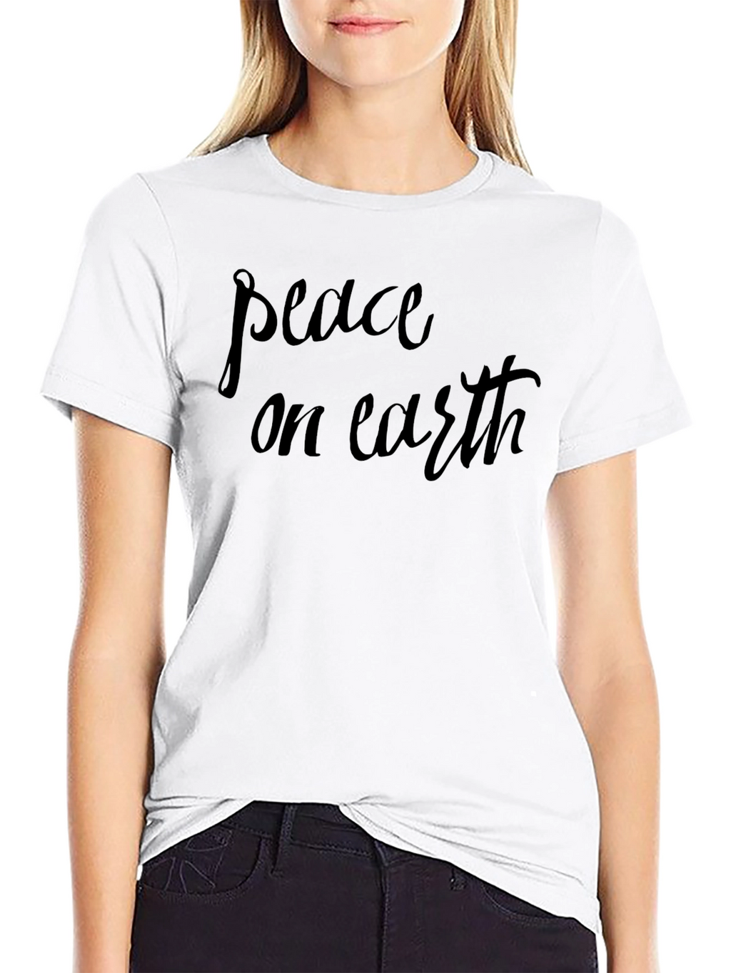 Peace on Earth Black Graphic Tee