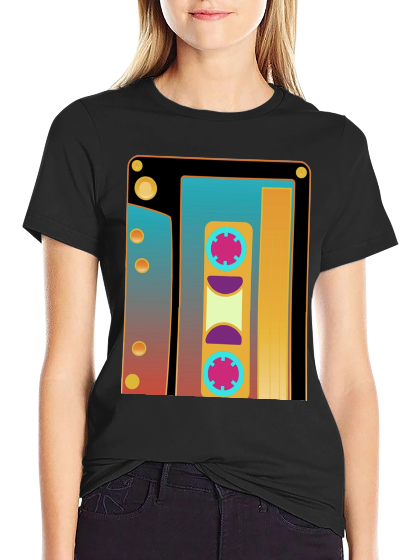 Retro Cassette Tape Graphic T-Shirt - Vintage Style