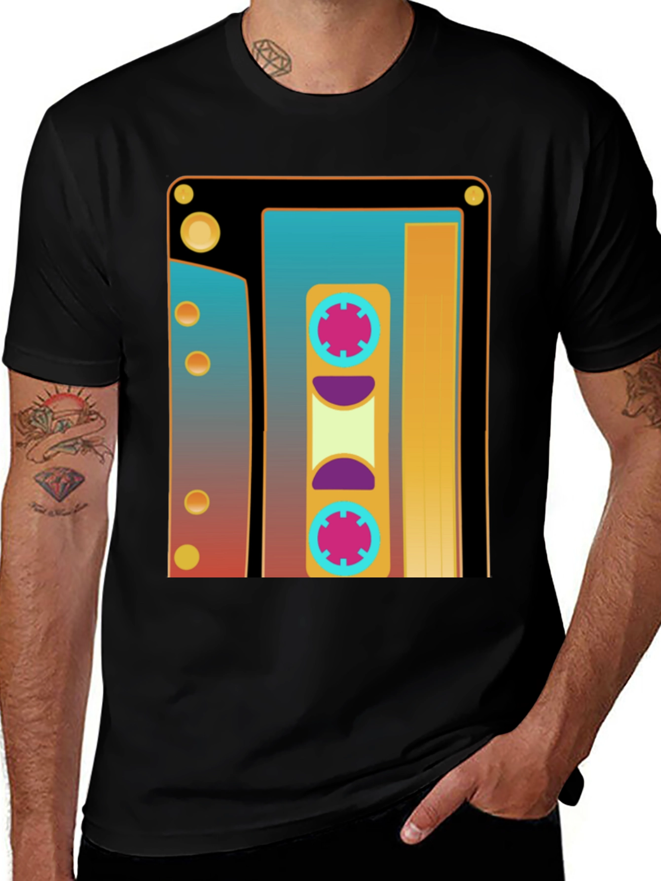 Retro Cassette Tape Graphic T-Shirt - Vintage Style