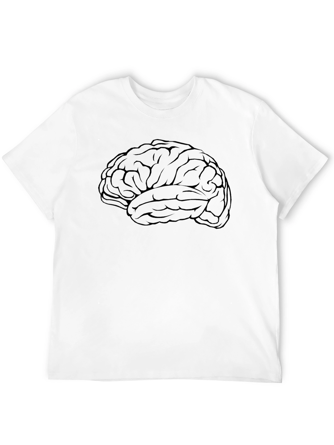 Brain Graphic Print Black T-Shirt