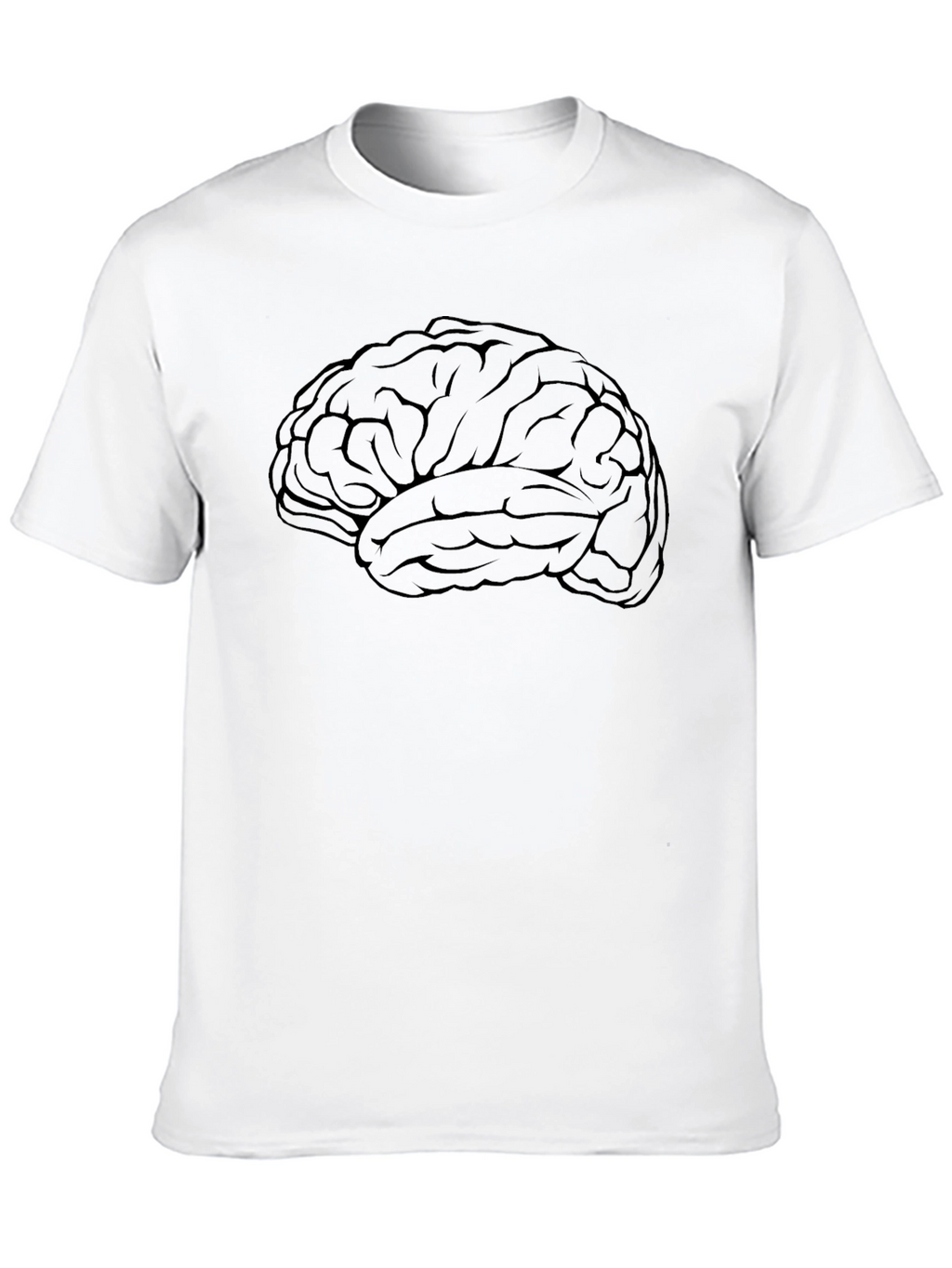 Brain Graphic Print Black T-Shirt