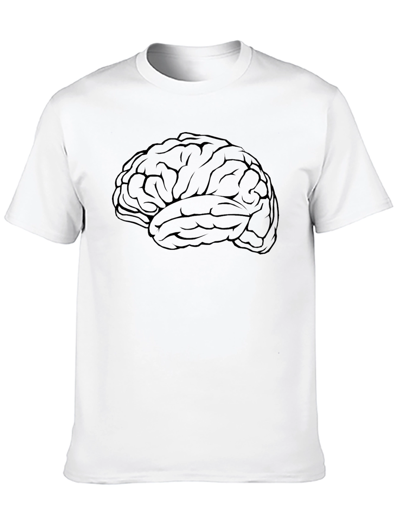 Brain Graphic Print Black T-Shirt