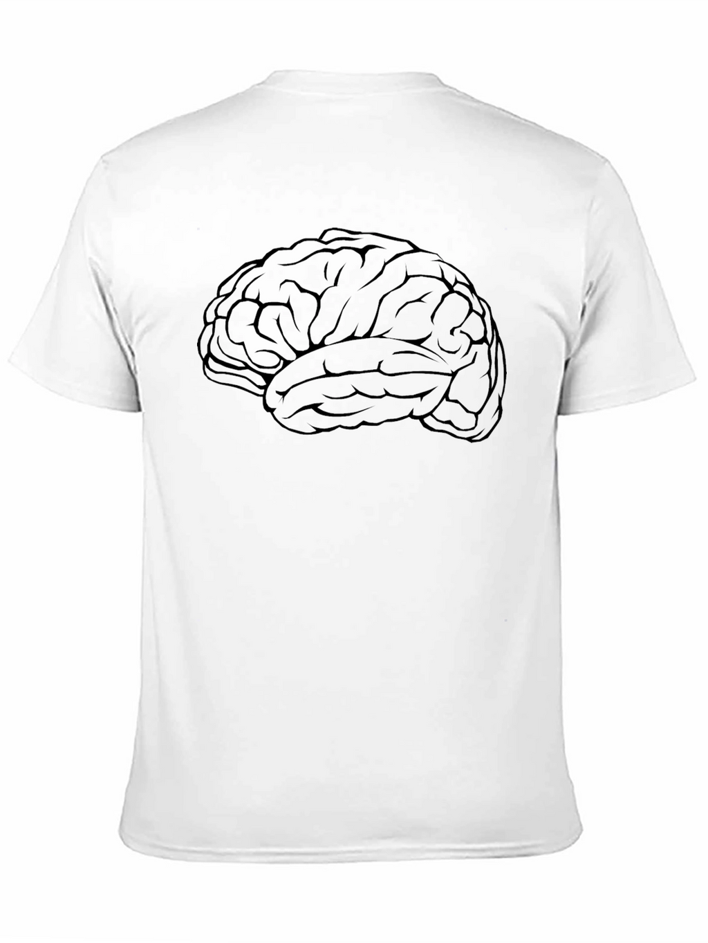 Brain Graphic Print Black T-Shirt