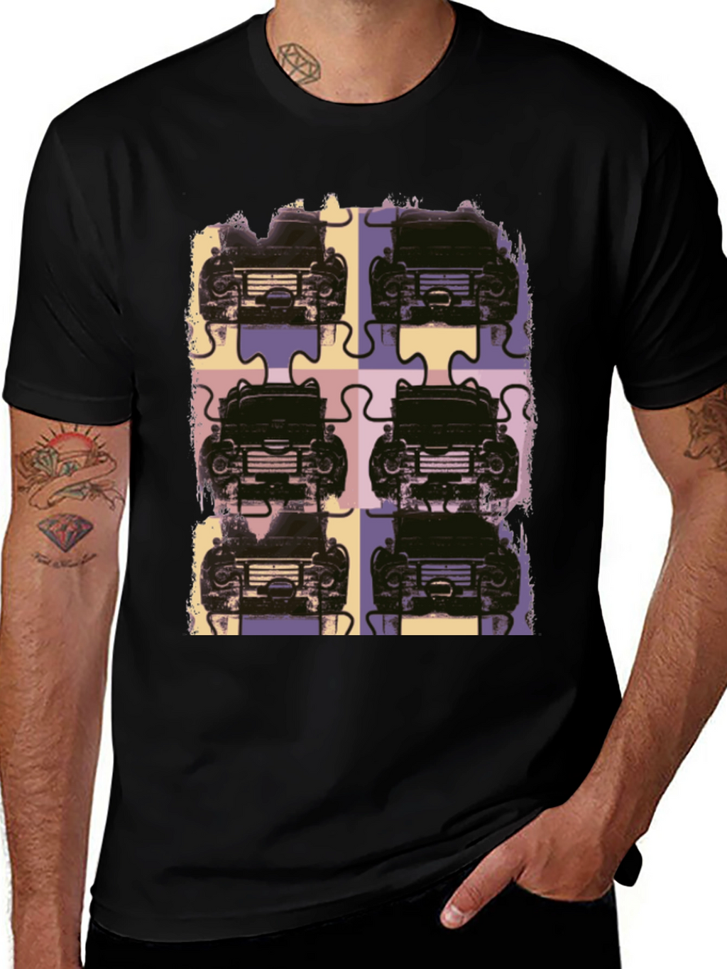 Retro Car Puzzle T-Shirt