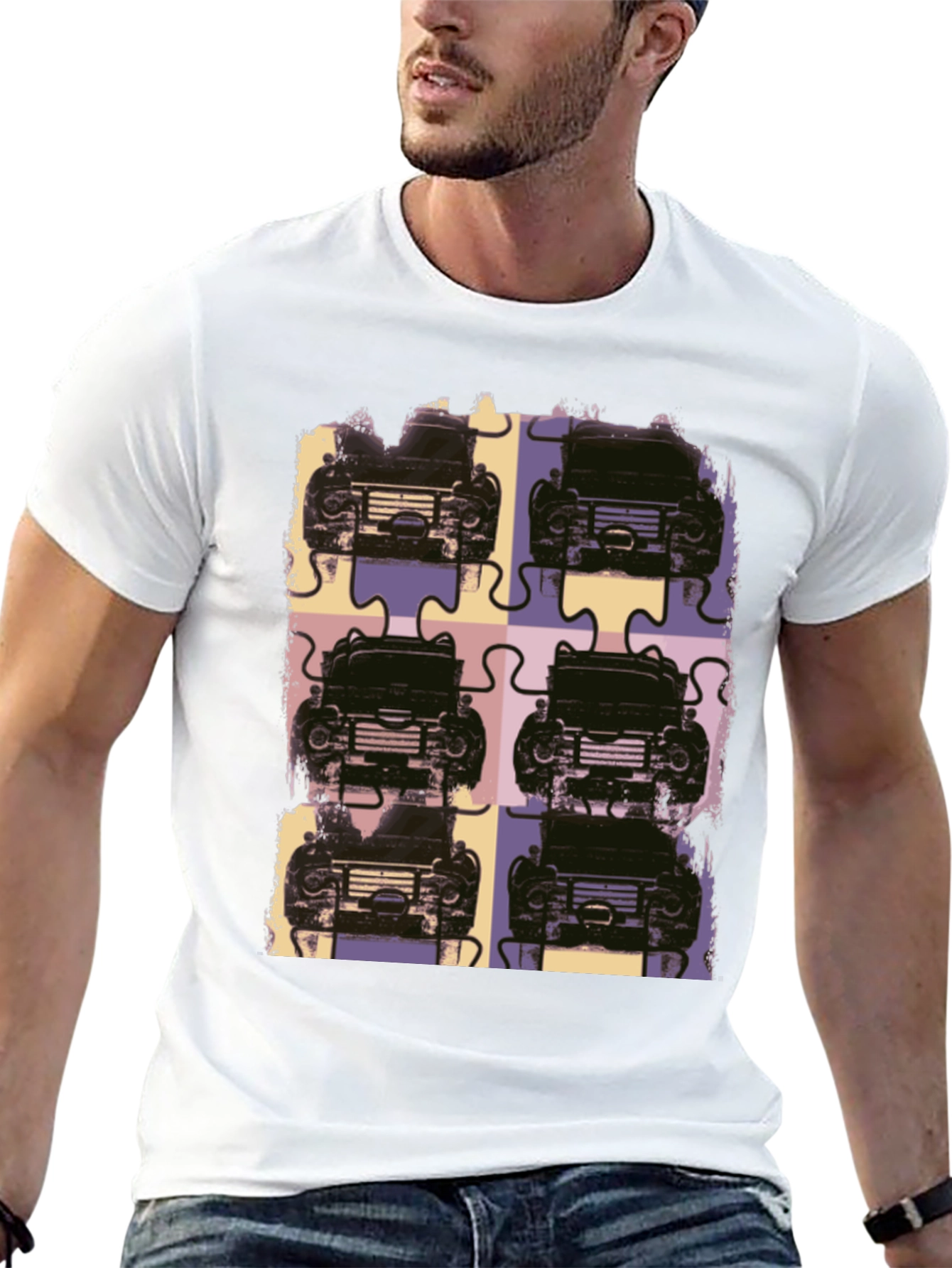 Retro Car Puzzle T-Shirt