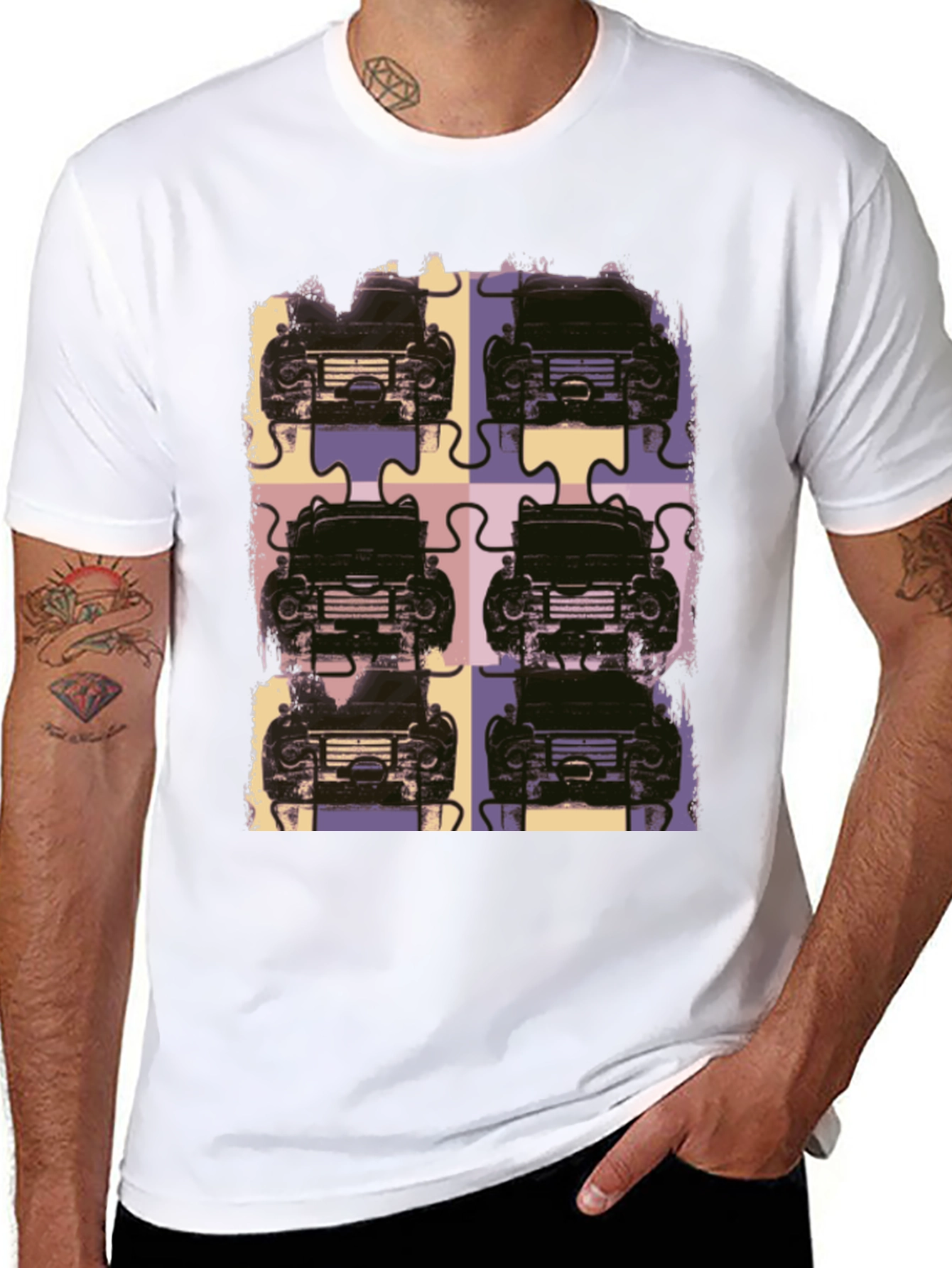 Retro Car Puzzle T-Shirt