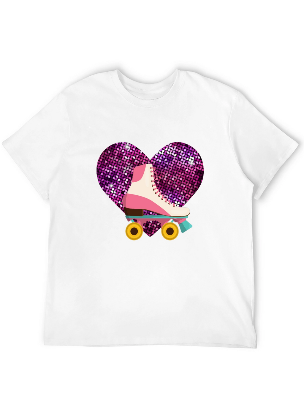 Retro Roller Skate Heart T-Shirt