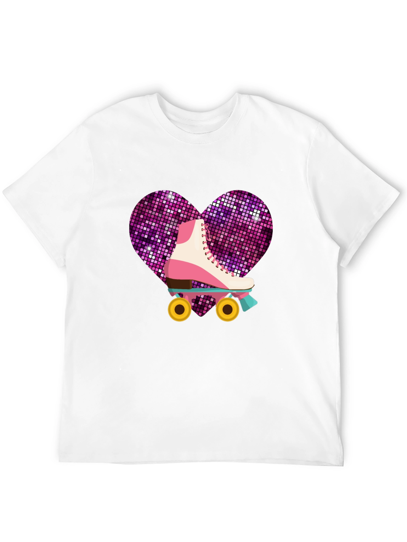 Retro Roller Skate Heart T-Shirt