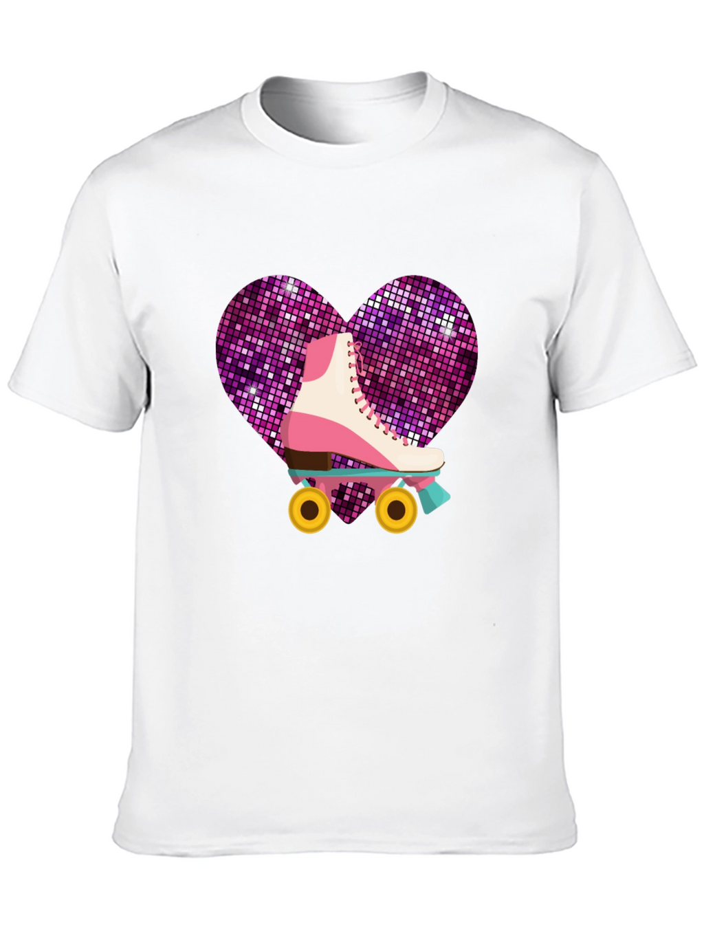 Retro Roller Skate Heart T-Shirt